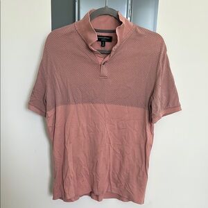 Banana Republic Pink Polo Shirt Two-Tone Design